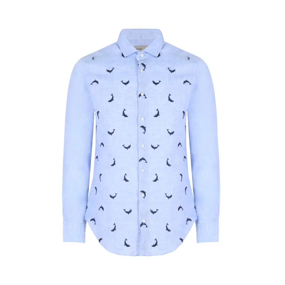 Рубашка Slim Fit льняная