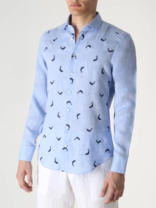 Рубашка Slim Fit льняная ETRO