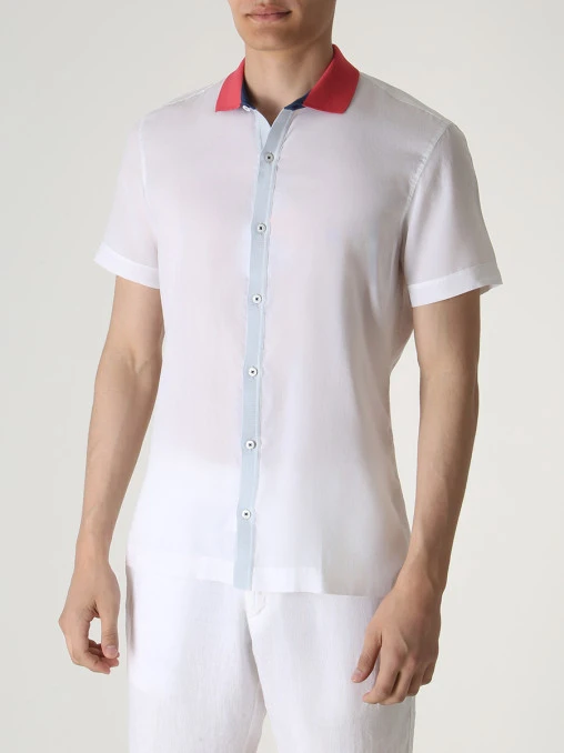 Рубашка Slim Fit из лиоцелла CORTIGIANI
