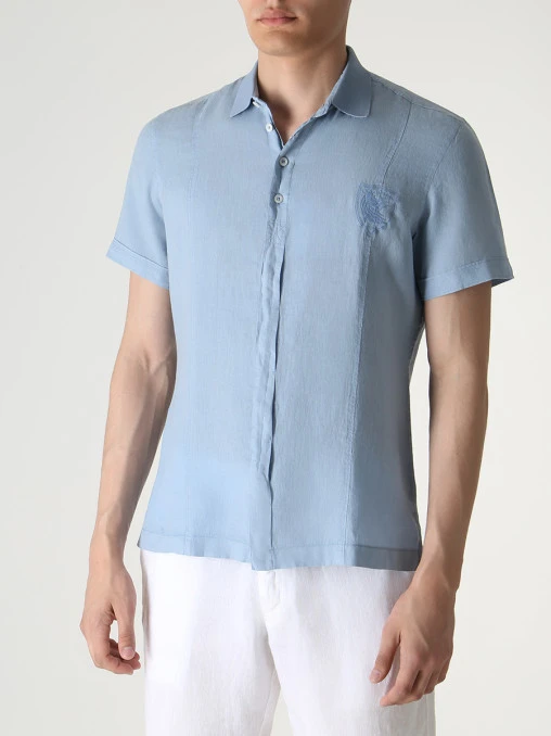 Рубашка Slim Fit льняная CORTIGIANI