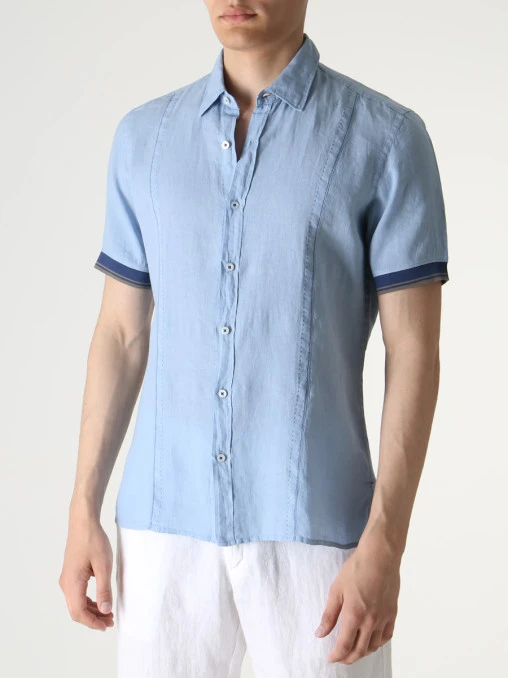 Рубашка Slim Fit льняная CORTIGIANI