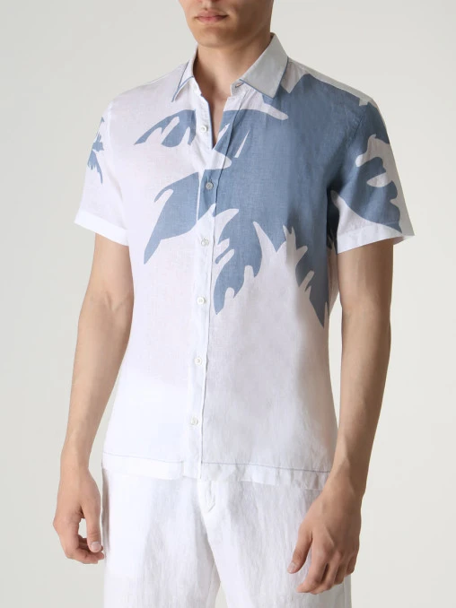 Рубашка Slim Fit льняная CORTIGIANI