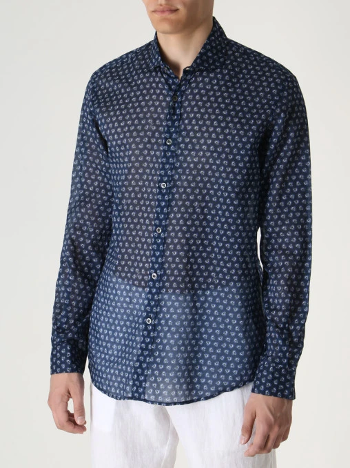 Рубашка Slim Fit хлопковая CORTIGIANI