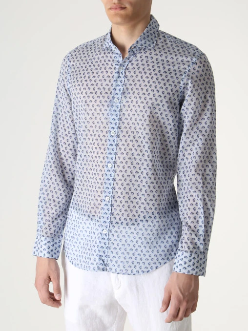 Рубашка Slim Fit хлопковая CORTIGIANI