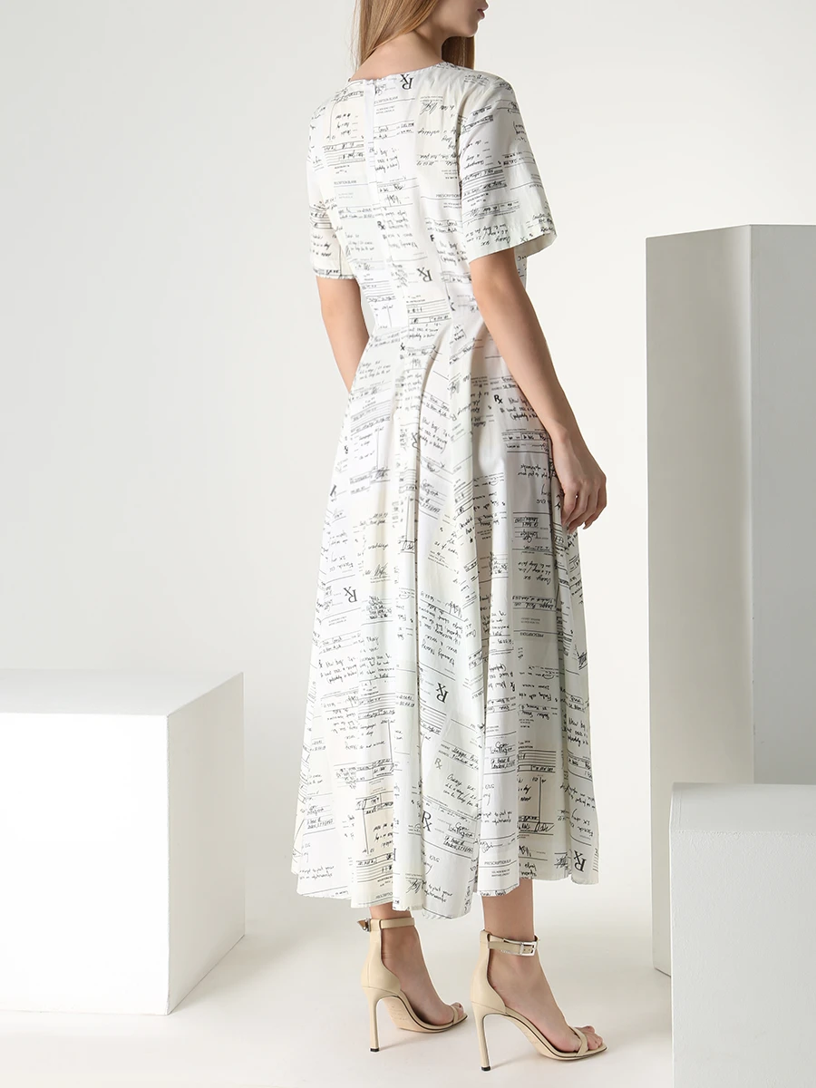 Платье хлопковое с принтом