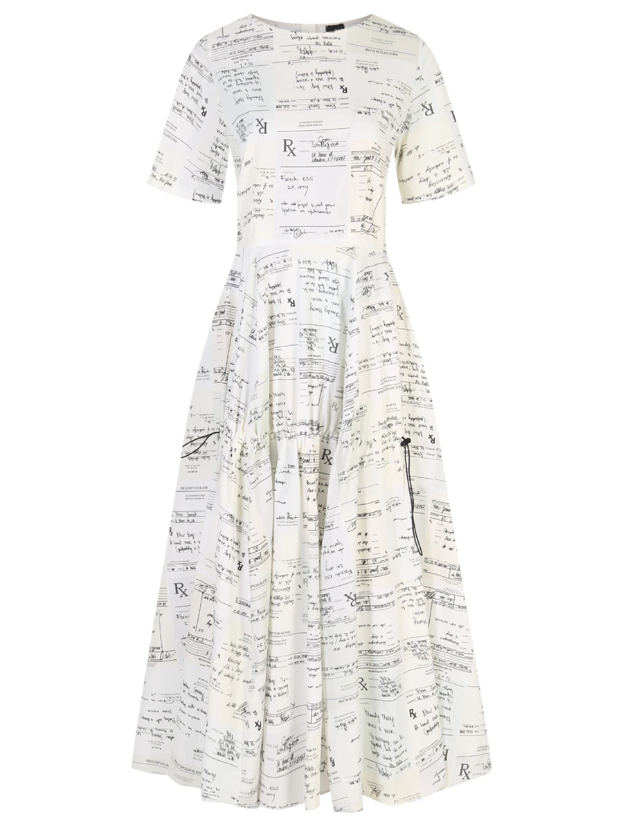 Платье хлопковое с принтом