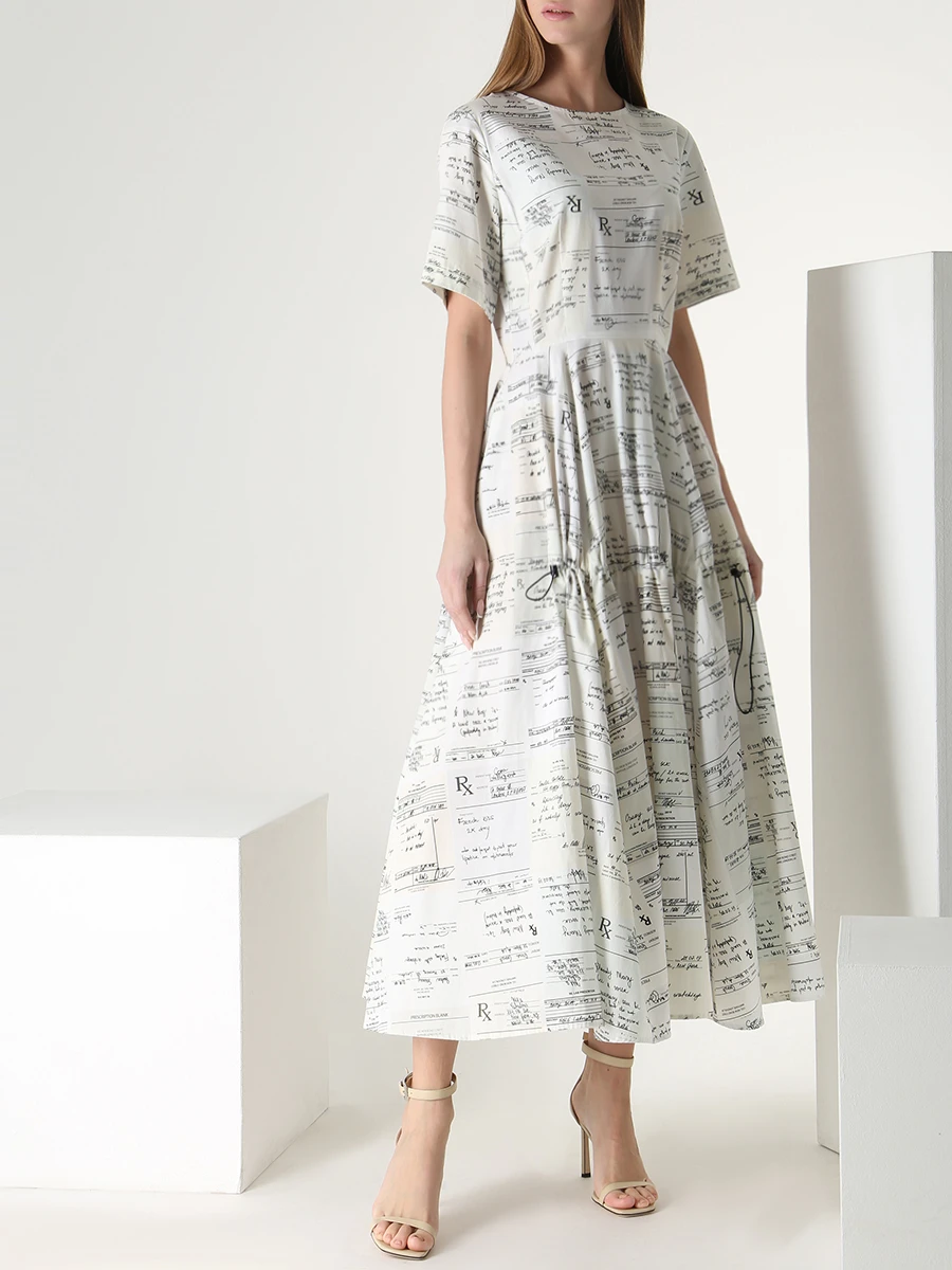 Платье хлопковое с принтом