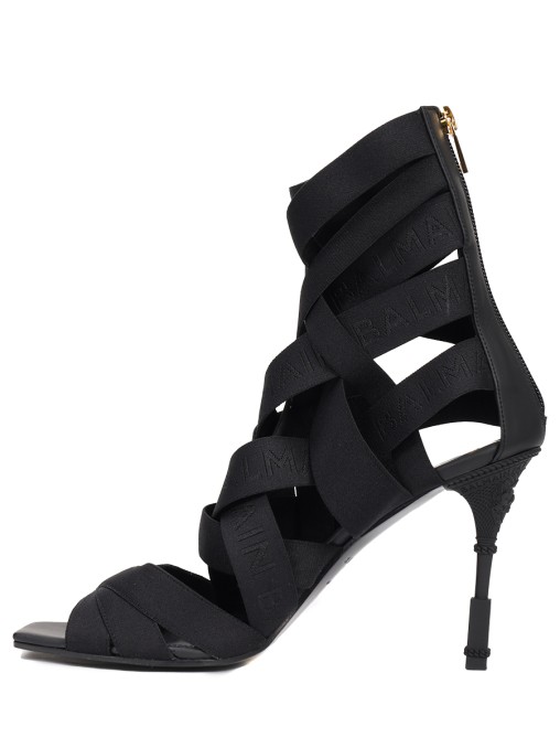 Босоножки текстильные Moneta BALMAIN