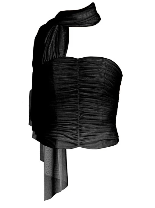 Корсет со сборками и декоративным шарфом NUDE STORY