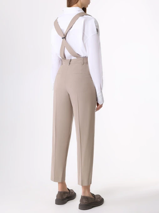 Брюки из вискозы и шерсти BRUNELLO CUCINELLI