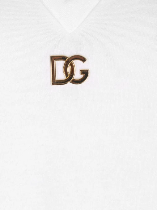 Футболка хлопковая с логотипом DOLCE & GABBANA