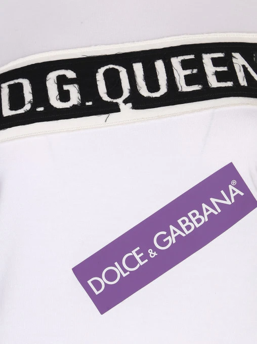 Футболка хлопковая с принтом DOLCE & GABBANA