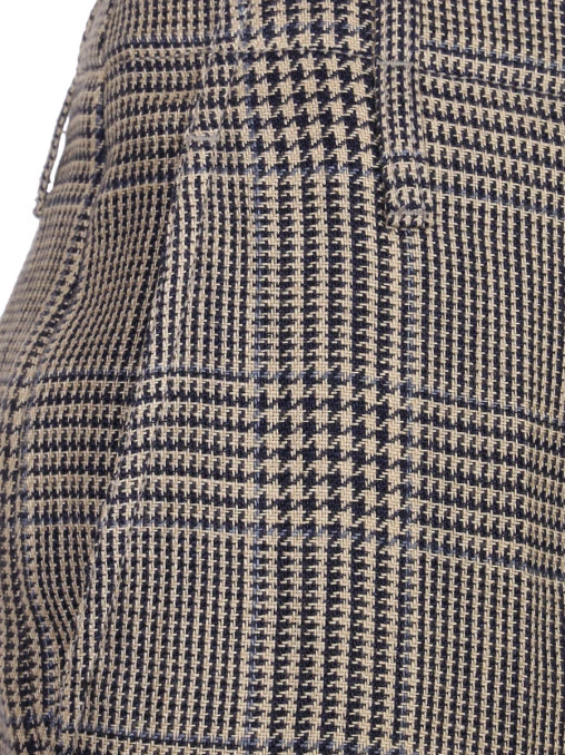 Брюки льняные в клетку BRUNELLO CUCINELLI