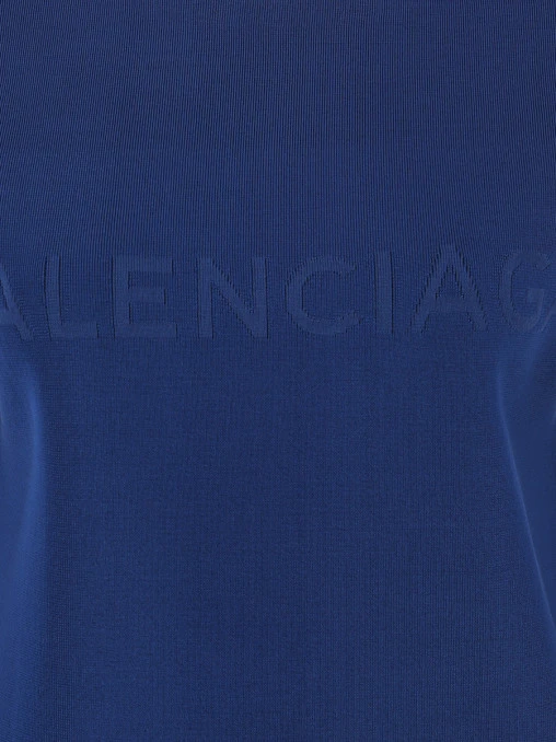Футболка хлопковая с принтом BALENCIAGA