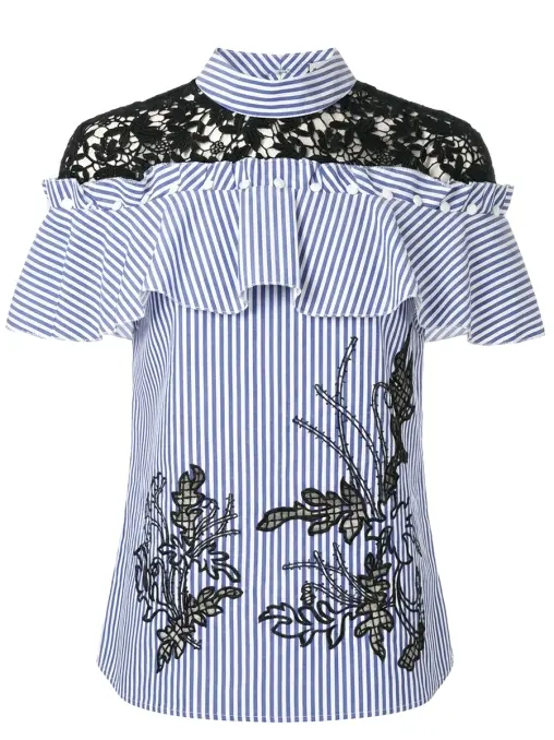 Блуза хлопковая SELF-PORTRAIT