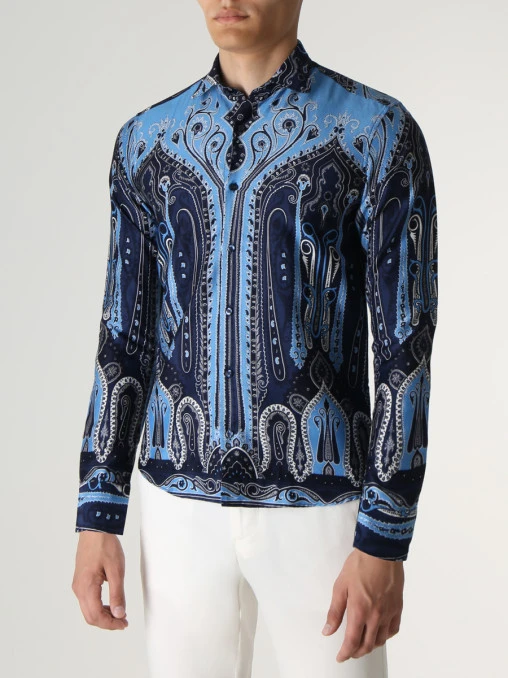 Рубашка Slim Fit хлопковая ETRO