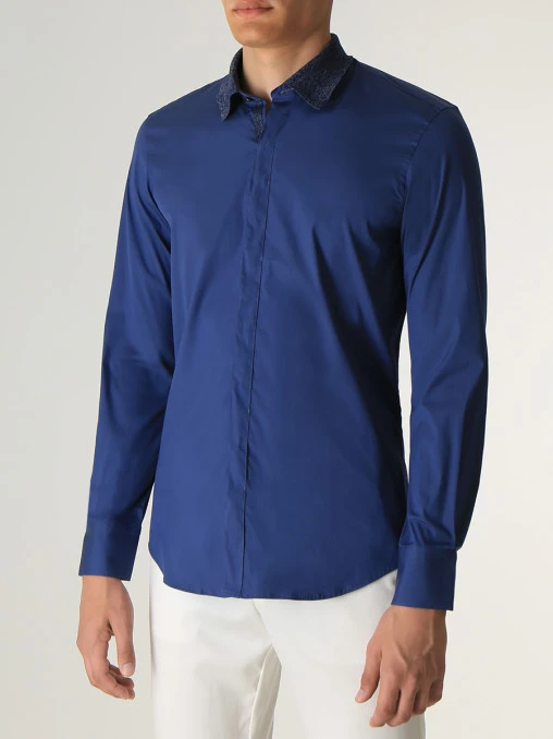 Рубашка Slim Fit хлопковая CORTIGIANI