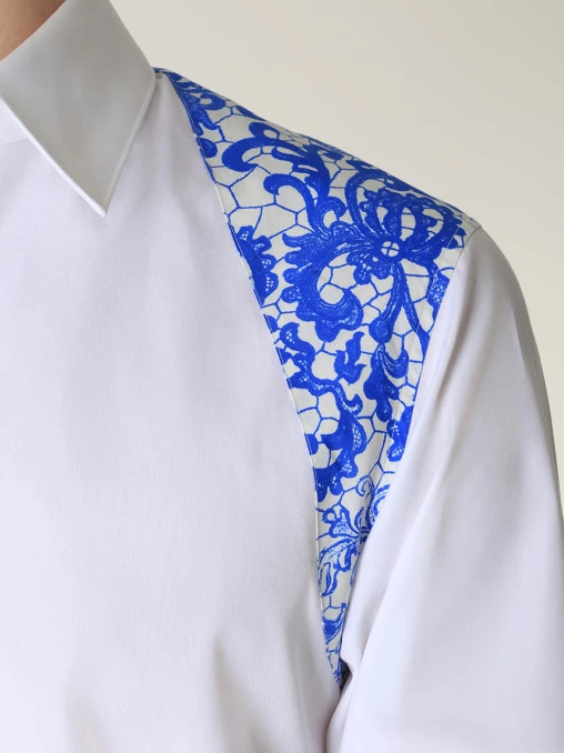 Рубашка Slim Fit хлопковая ALEXANDER MCQUEEN