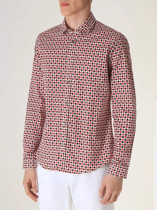 Рубашка Slim Fit хлопковая MOSCHINO