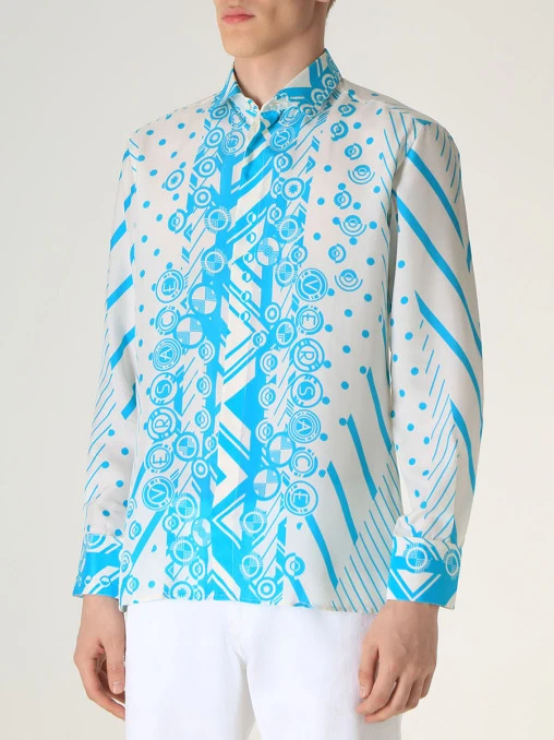 Рубашка Slim Fit шелковая VERSACE