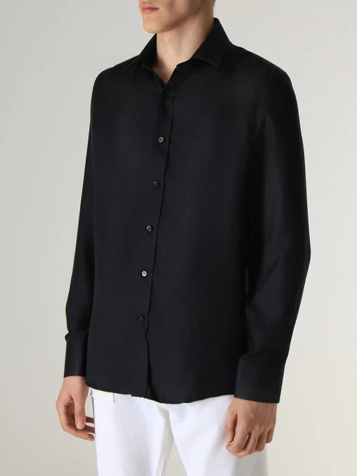 Рубашка Slim Fit шелковая VERSACE