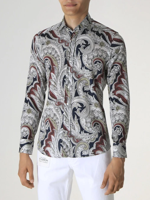 Рубашка Slim Fit хлопковая ETRO