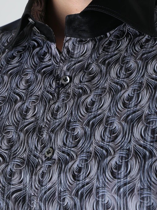 Рубашка Slim Fit шелковая CASTANGIA