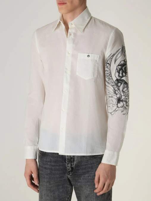 Рубашка Slim Fit хлопковая JOHN RICHMOND