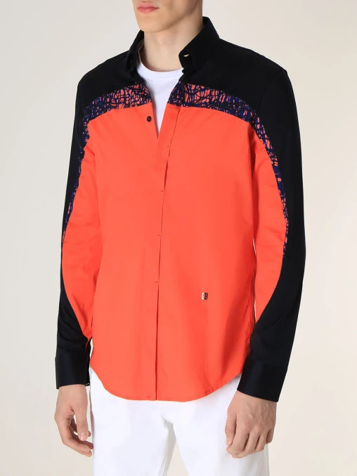 Рубашка Slim Fit хлопковая DIRK BIKKEMBERGS