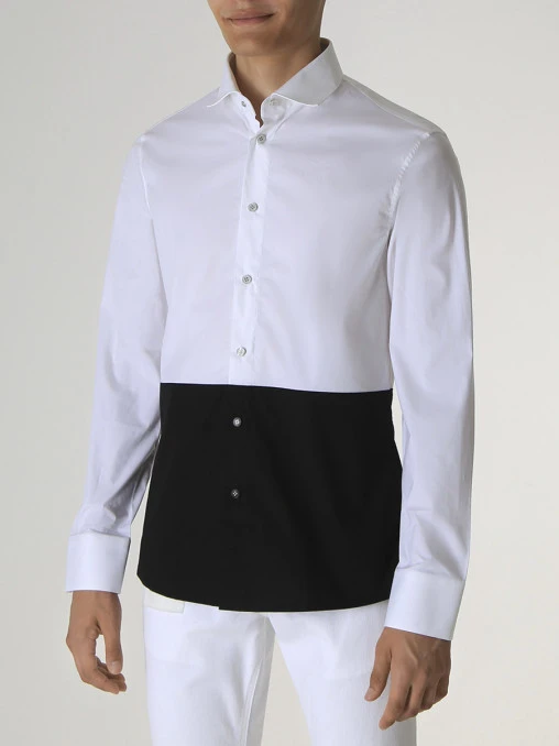 Рубашка Slim Fit хлопковая DIRK BIKKEMBERGS