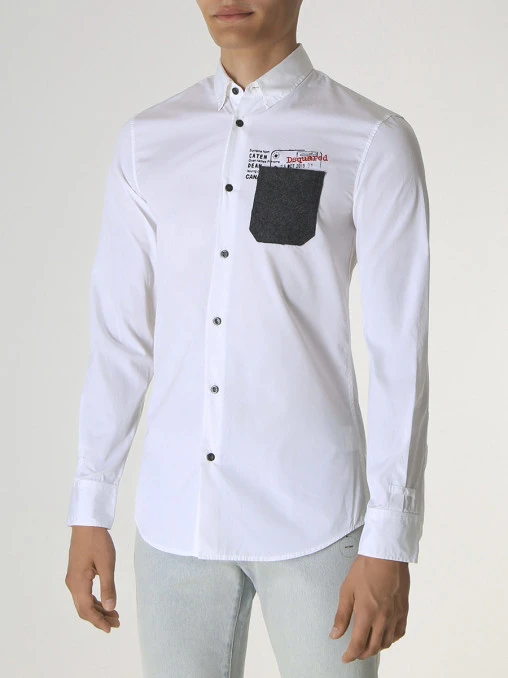 Рубашка Slim Fit хлопковая DSQUARED2