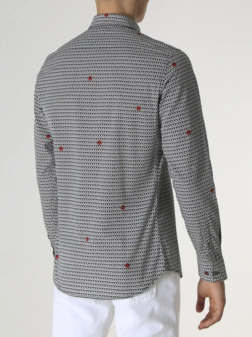 Рубашка Slim Fit хлопковая MOSCHINO