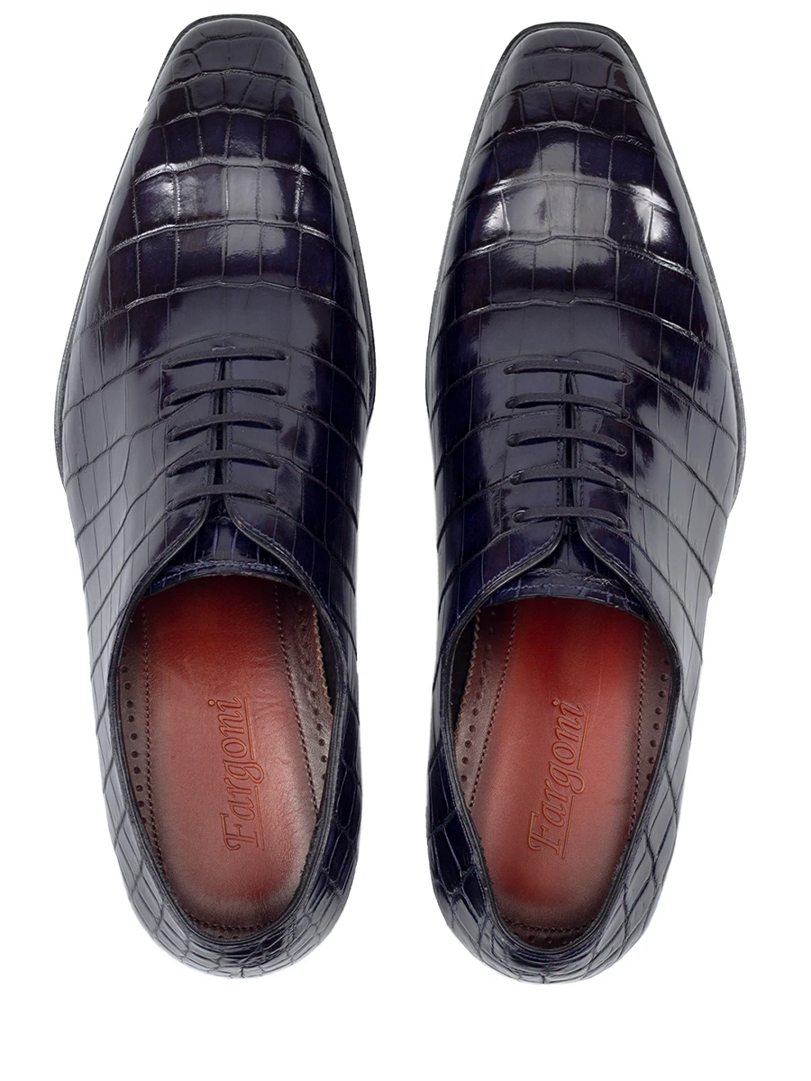 Оксфорды из кожи крокодила