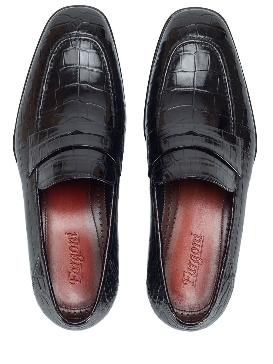 Лоферы из кожи крокодила