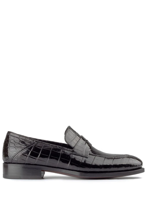 Лоферы из кожи крокодила FARGONI