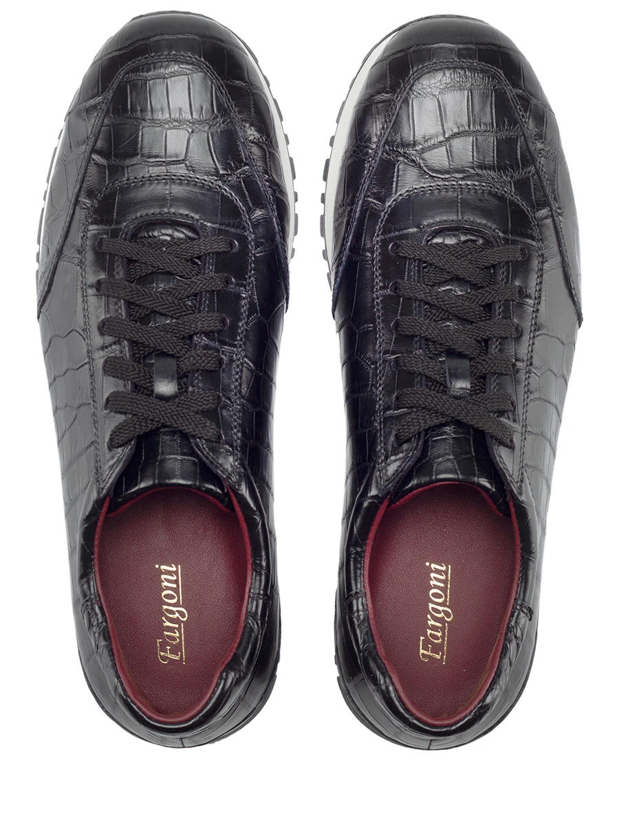 Кроссовки из кожи крокодила