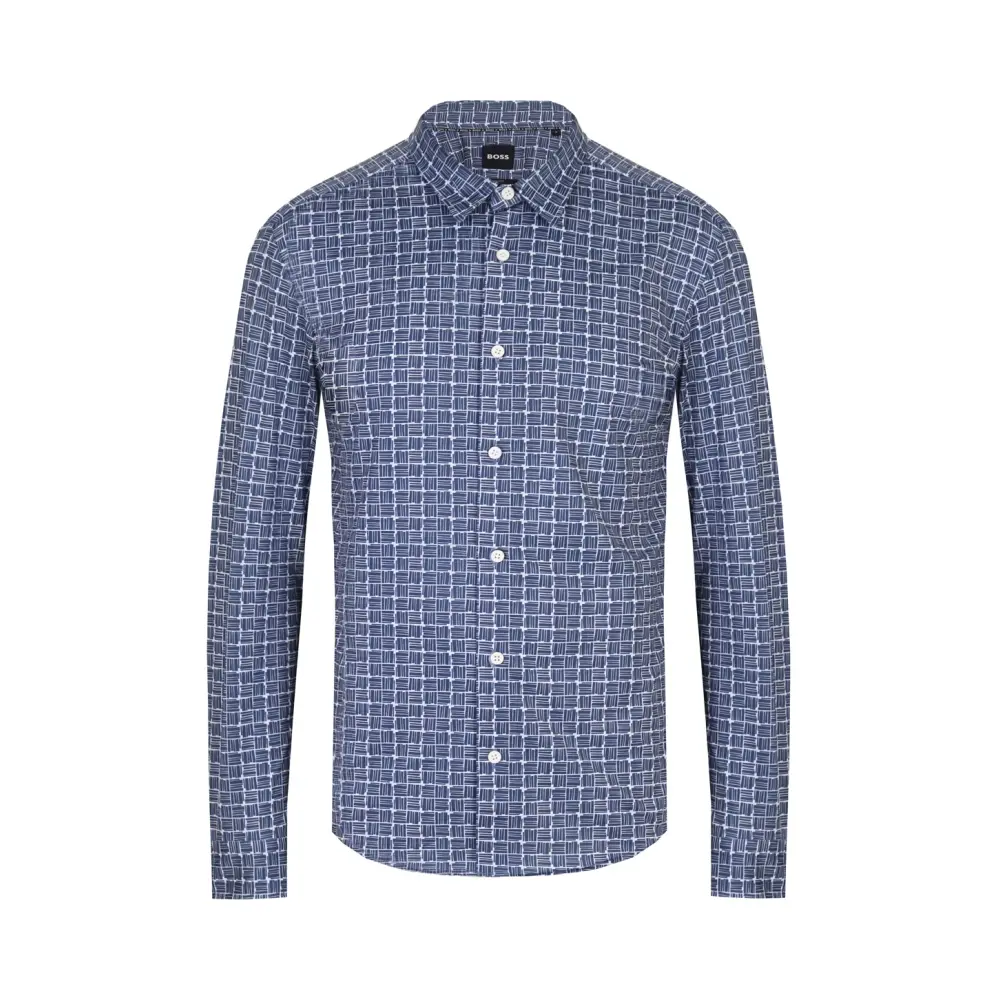 Рубашка Slim Fit с принтом