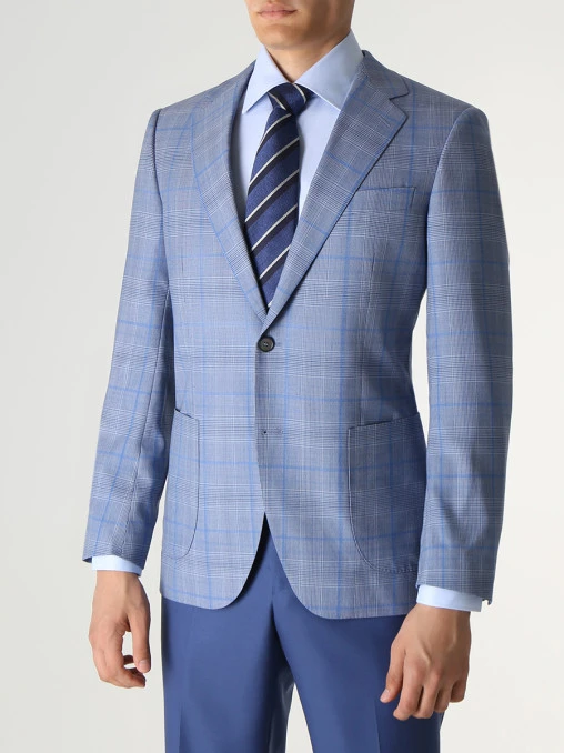 Пиджак шерстяной в клетку SUIT FACTORY