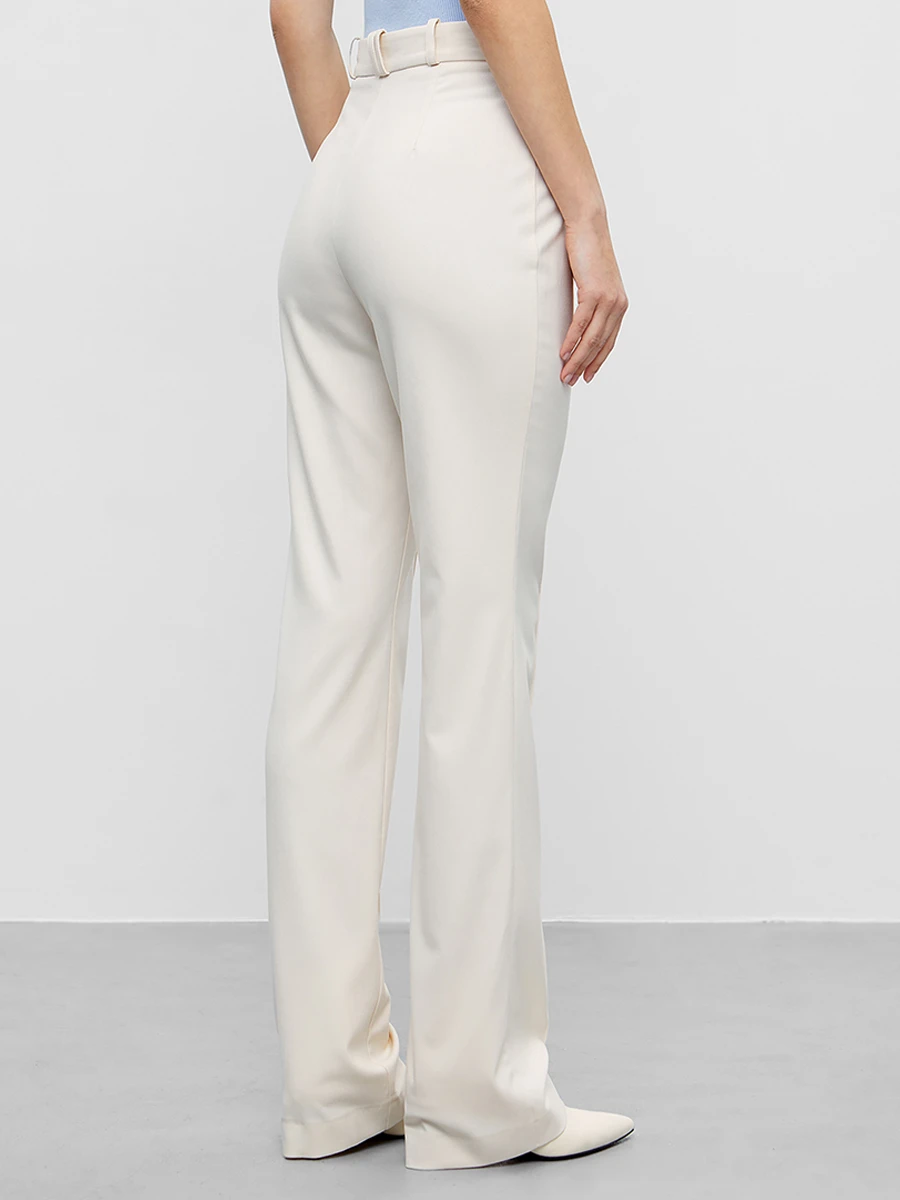 Брюки-клеш однотонные