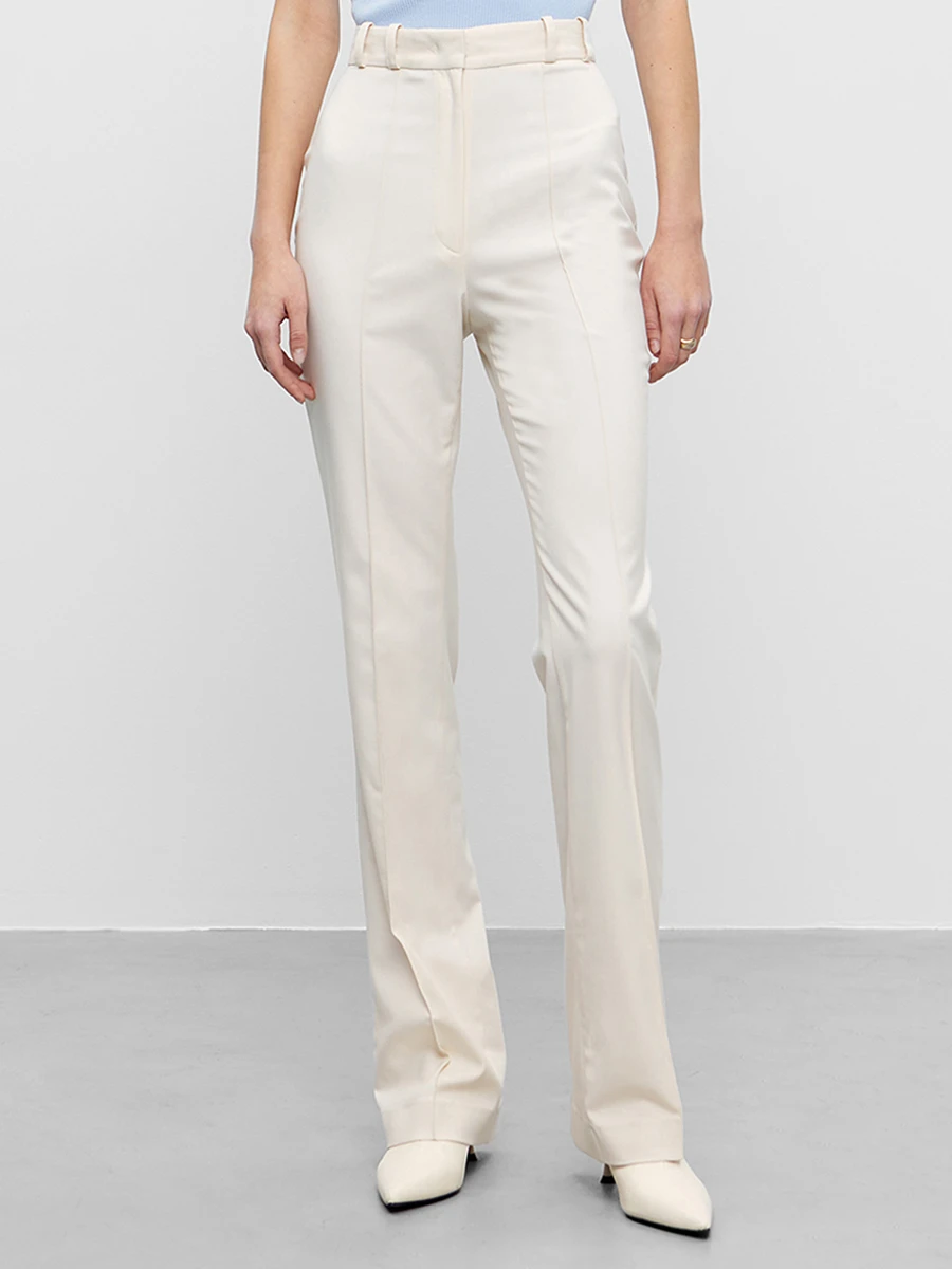 Брюки-клеш однотонные