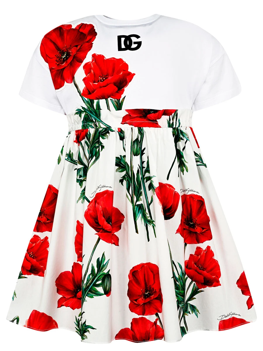 Платье хлопковое с принтом