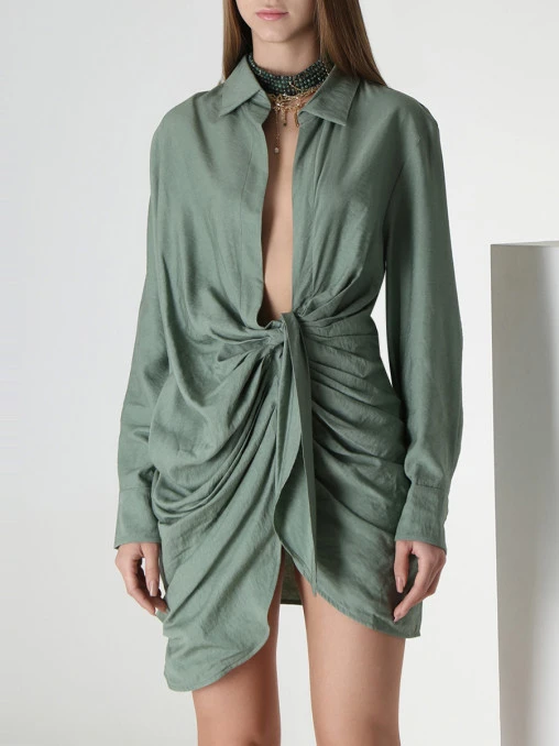 Платье-рубашка из вискозы JACQUEMUS
