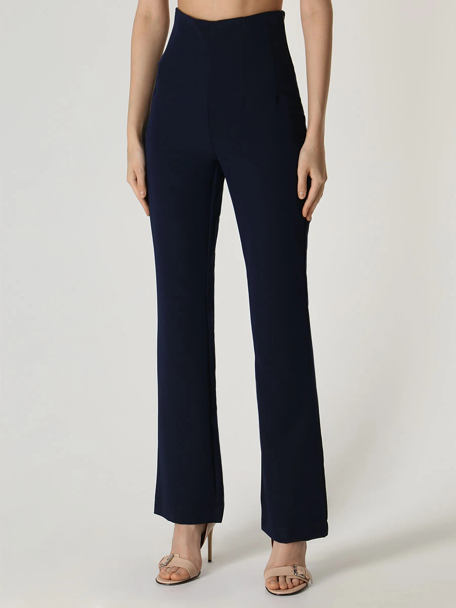 Брюки-клеш однотонные