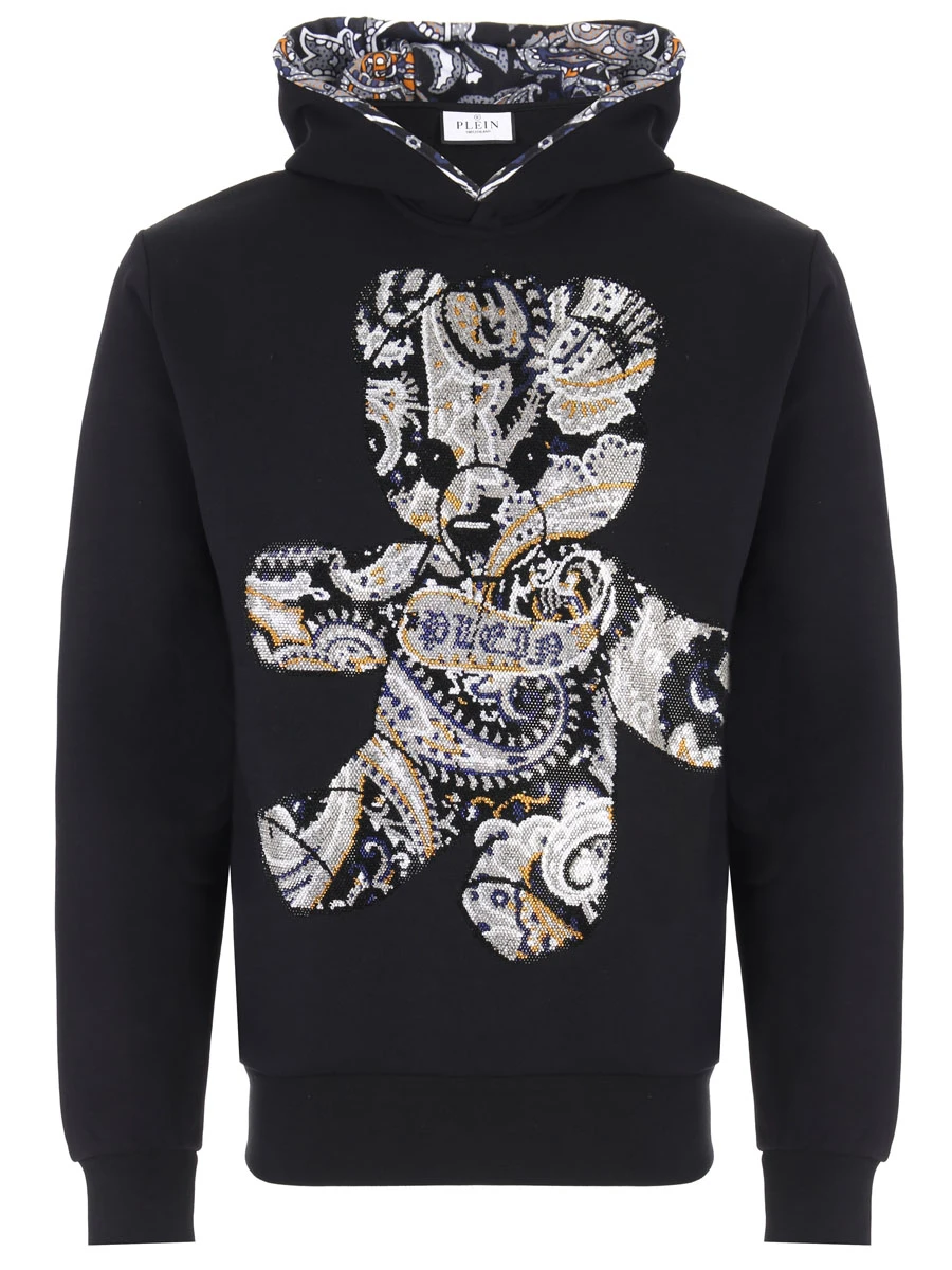 Худи хлопковое со стразами