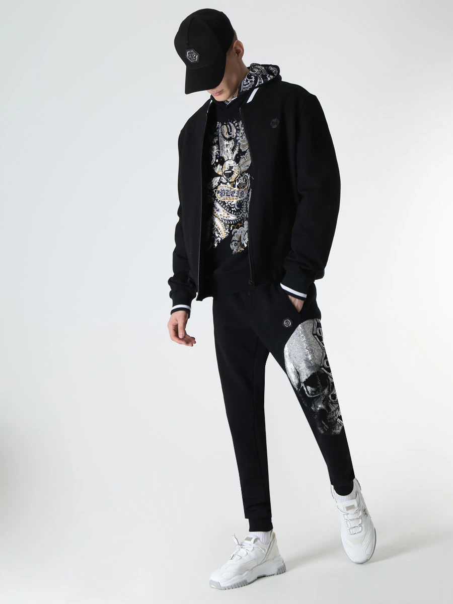 Худи хлопковое со стразами