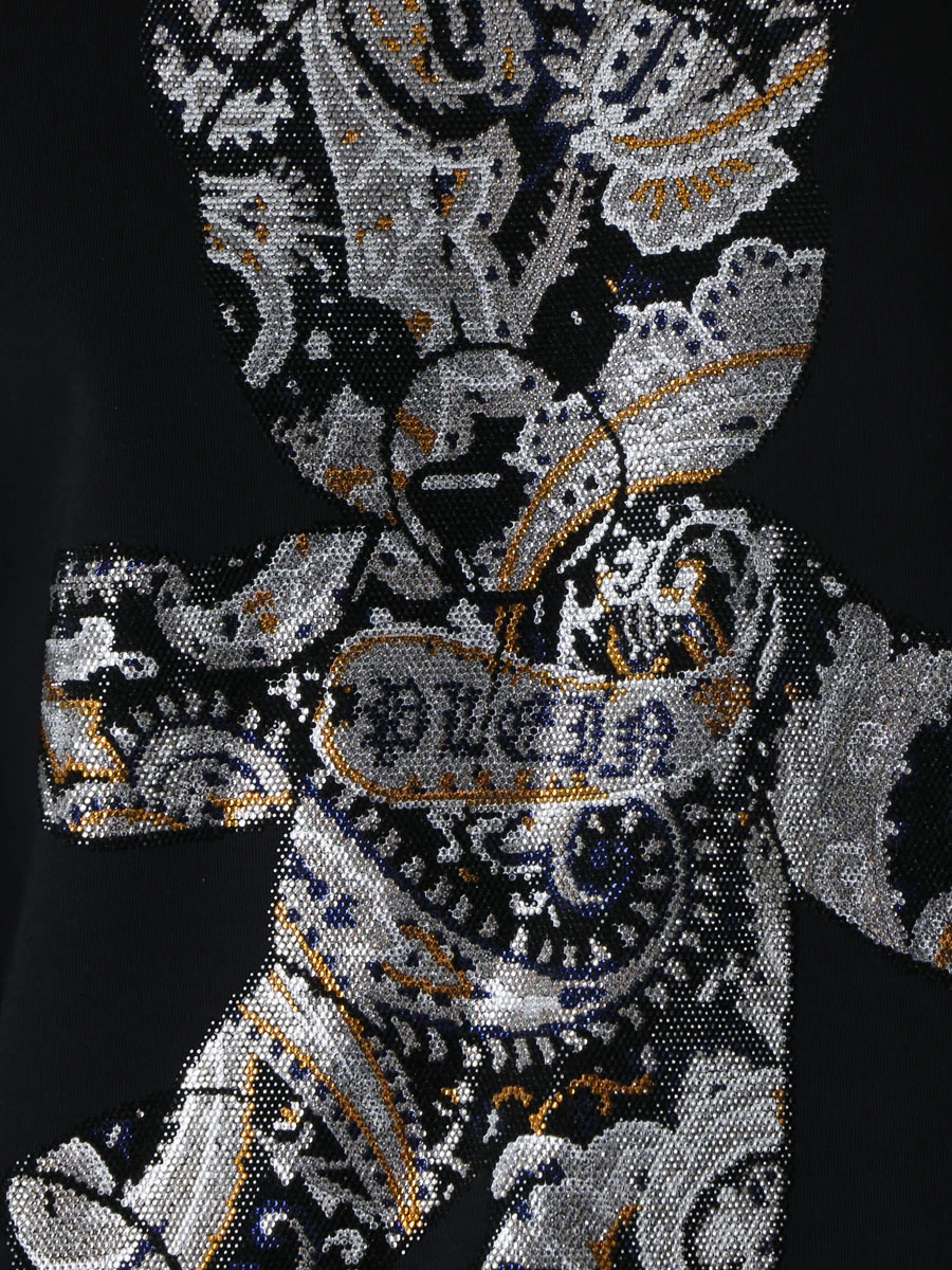 Худи хлопковое со стразами