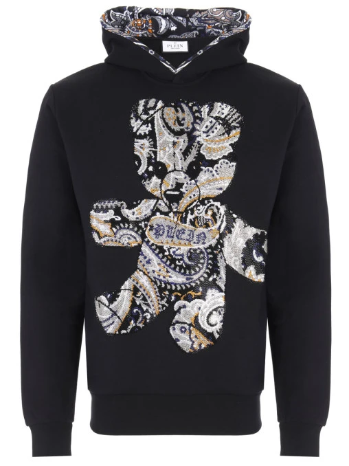 Худи хлопковое со стразами PHILIPP PLEIN