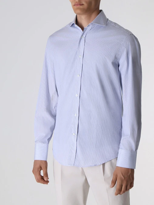 Рубашка Slim Fit хлопковая BRUNELLO CUCINELLI