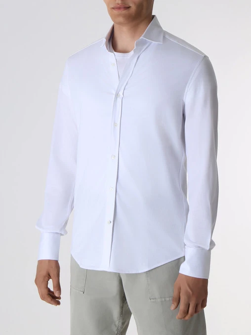 Рубашка Slim Fit хлопковая BRUNELLO CUCINELLI