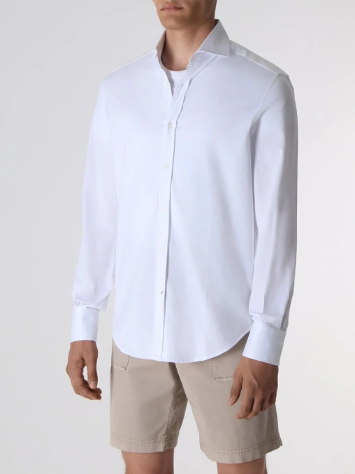 Рубашка Regular Fit хлопковая BRUNELLO CUCINELLI